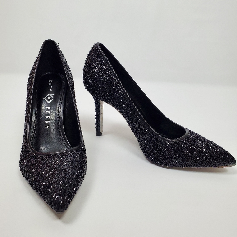 Katy Perry The Sissy Women's Pointed Toe Stiletto Heel Pump Black Size 7M/37